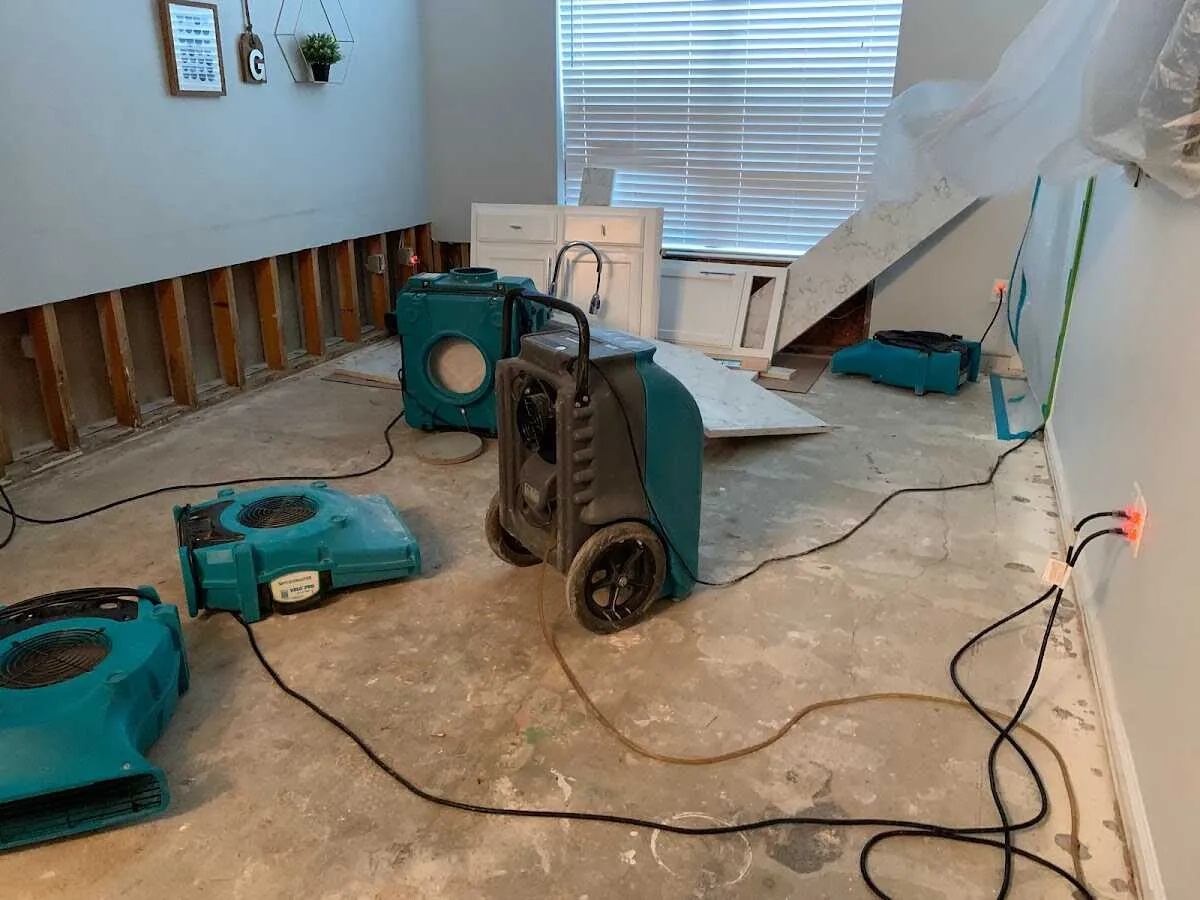 Dehumidifier in flood-cut room for Water Extraction & Removal in Sunland Park